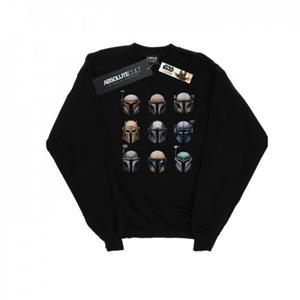 Star Wars Boys The Mandalorian Helmet Display Sweatshirt 12-13 zwart