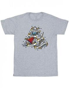 Harry Potter Girls The Deathly Hallows katoenen T-shirt 9-11 Years wit