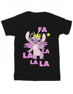 Disney meisjes Lilo & Stitch Angel Fa La La katoenen T-shirt 5-6 Years wit