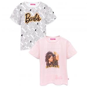 Barbie Girls Kindness Stronger Together Unity And Love T-Shirt (Pack of 2) 3-4 Years zwart