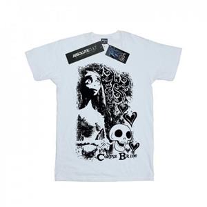 Pertemba FR - Apparel Corpse Bride meisjes katoenen T-shirt met schedellogo 12-13 wit