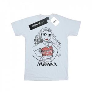 Disney Moana Sketch katoenen T-shirt voor meisjes 12-13 wit