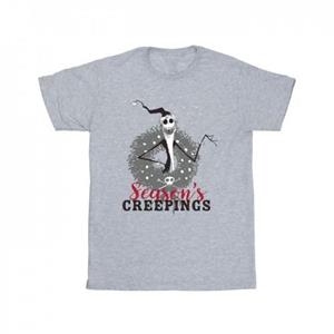 Disney Girls The Nightmare Before Christmas Seasons Creepings Wreath katoenen T-shirt 9-11 Years wit