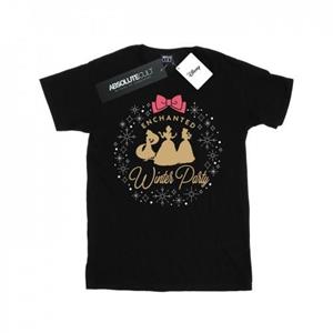 Disney meisjes prinses betoverde winterfeest katoenen T-shirt 12-13 zwart