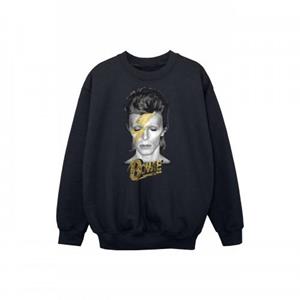 David Bowie jongens Aladdin Sane Gold Bolt Sweatshirt 12-13 zwart