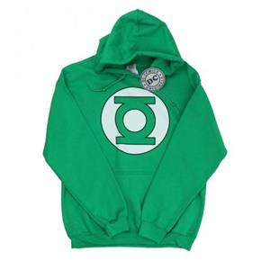 DC Comics jongens hoodie met groen lantaarnlogo 12-13 bosgroene kleur