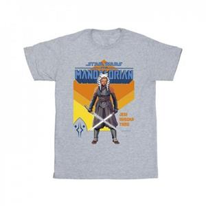 Star Wars Girls The Mandalorian Jedi Ahsoka Tano Cotton T-Shirt 9-11 Years wit