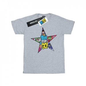 DC Comics Teen Titans Go Star-logo katoenen T-shirt voor meisjes 9-11 Years wit