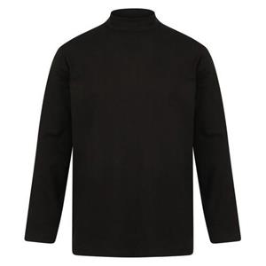 Henbury heren top met lange mouwen en col XL zwart