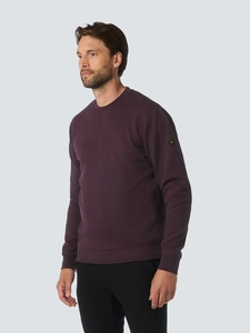 No Excess Sweater crewneck double layer jacqu aubergine