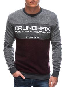 Edoti Ombre - Heren Sweatshirt - Grijs - Opdruk - Lange Mouw