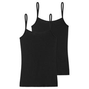 Schiesser Spaghettitops 2-pack zwart - Modal Essentials 