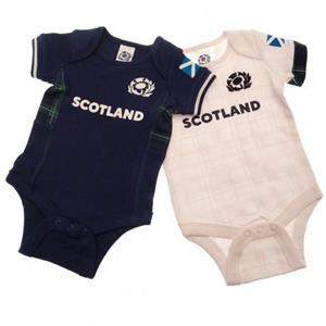 Scotland RU Schotland RU Baby 2023-2024 bodysuit (Pak van 2) 3-6 Months Vloot/wit