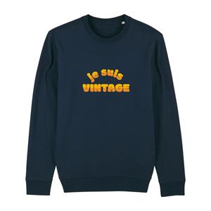 Ma Petite Tribu Herensweater - IK BEN VINTAGE XS marineblauwe kleur