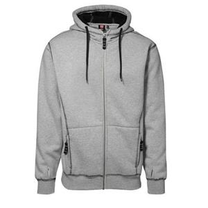 ID Mens Worker loszittende Sherpa-hoodie met volledige ritssluiting M grijs