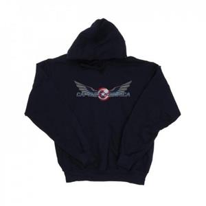 Marvel Heren Falcon en de Winter Soldier Captain America Logo Hoodie L wit