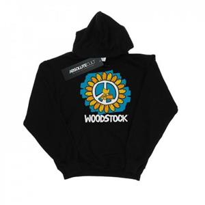 Woodstock heren hoodie met bloemenvrede 4XL wit