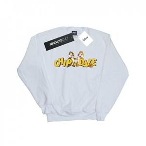 Disney Heren Knabbel en Babbel Karakter Logo Sweatshirt M wit