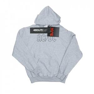 AC/DC hoodie met zwarte omtreklogo voor meisjes 12-13 grijs