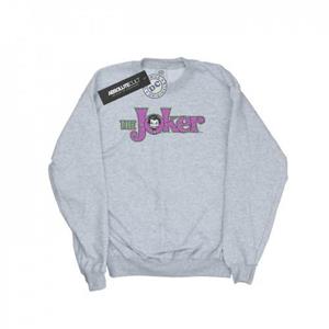DC Comics Heren sweatshirt met The Joker Crackle-logo XL grijs