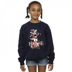DC Comics Harley Quinn Forces Of Nature-sweatshirt voor meisjes 12-13 zwart