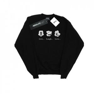 Disney Girls Mickey Mouse Live Love Laugh-sweatshirt 12-13 zwart