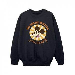 Disney Girls Mickey Mouse Do What Makes You Happy Sweatshirt 3-4 Years zwart