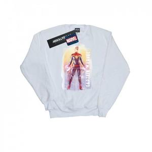 Marvel Girls Kapitein Marvel aquarel sweatshirt 12-13 wit