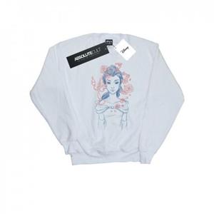 Disney Girls Belle Lumiere Sketch-sweatshirt 12-13 wit