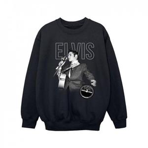 Elvis Girls Logo Portret Sweatshirt 12-13 zwart