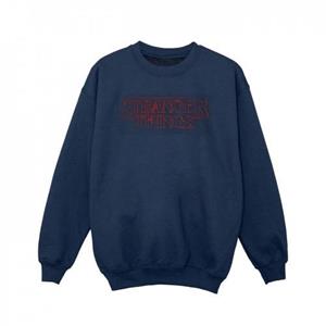 Pertemba FR - Apparel Netflix Girls Stranger Things Glow-logo sweatshirt 12-13 zwart