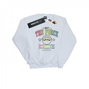 Star Wars Girls The Mandalorian The Force collegiaal sweatshirt 12-13 wit