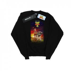 Disney Girls Toy Story 4 Buzz en Woody poster-sweatshirt 12-13 zwart