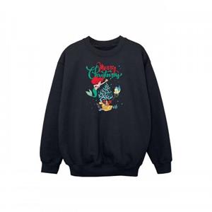 Disney meisjes prinses Ariël vrolijk kerstsweater 9-11 Years wit