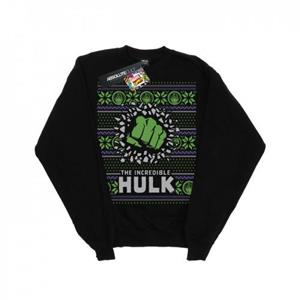 Marvel Incredible Hulk Fair Isle-sweatshirt voor heren L zwart