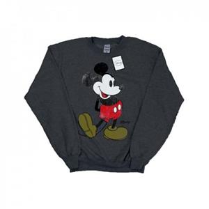 Disney Heren Mickey Mouse Klassiek Kick Sweatshirt L wit