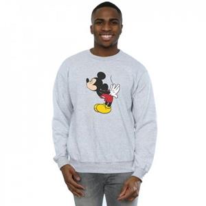 Disney Heren Mickey Mouse Split Kiss Sweatshirt L grijs