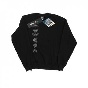 DC Comics Heren Justice League Movie gespoten emblemen sweatshirt L zwart