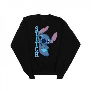 Disney Lilo en Stitch poserend sweatshirt voor heren L zwart