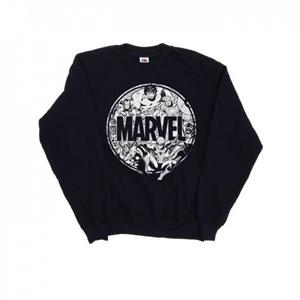 Marvel Comics heren logo karakter infill sweatshirt L marineblauwe kleur