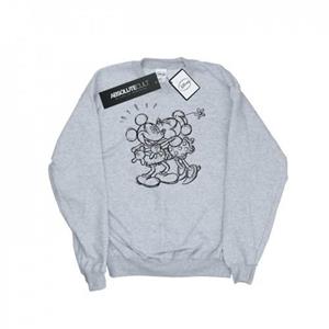 Disney Heren Mickey en Minnie Mouse Kiss Sketch Sweatshirt M grijs