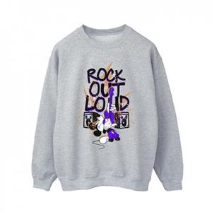 Disney Heren Mickey Mouse Rock Out Loud Sweatshirt XXL wit