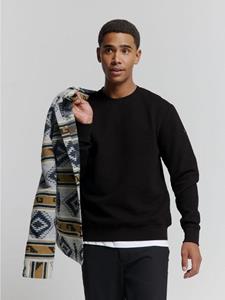 No Excess Sweater crewneck double layer jacqu black