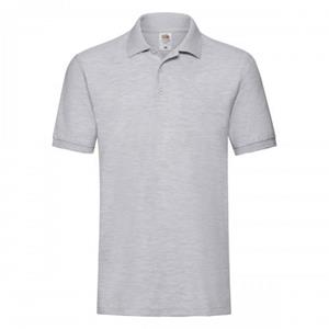 Fruit of the Loom Heren Premium Heather poloshirt L grijs