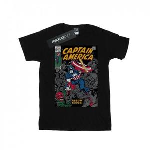 Marvel Boys Captain America albumhoes T-shirt 12-13 wit