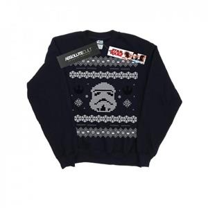 Star Wars Heren Stormtrooper Kerst Fair Isle Sweatshirt XXL marineblauwe kleur