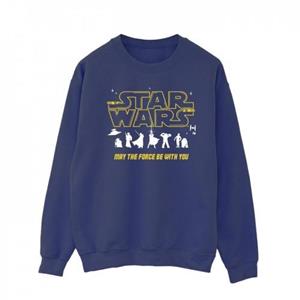 Star Wars Mens Silhouettes Force Sweatshirt L marineblauwe kleur