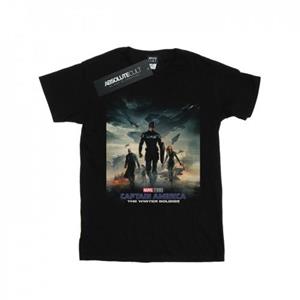 Pertemba FR - Apparel Marvel Studios Boys Captain America The Winter Soldier Poster T-shirt 12-13 zwart
