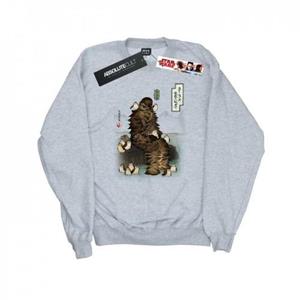 Star Wars Mens The Last Jedi Japanese Chewbacca Porgs Sweatshirt L wit