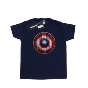 Marvel Boys Captain America houten schild T-shirt 9-11 Years wit